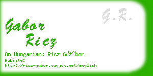 gabor ricz business card